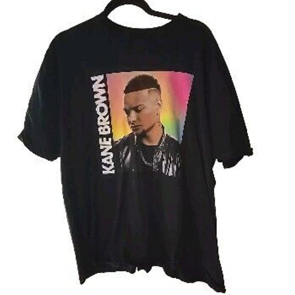 Kane Brown Black Music Country Singer Crew Neck Short Sleeve Top Womans Size 2X